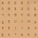 Alfabeto con números de 1/4" - 6,5mm