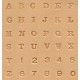 Alfabeto con números de 1/4" - 6,5mm