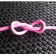 Cordón de cuero de 2mm rosa