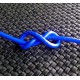 Cordón de cuero de 2mm azul