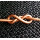 Cordón de cuero de 3mm cobre
