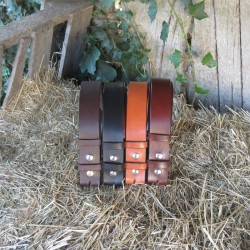 Cinturón cuero 3cm plata - varios colores