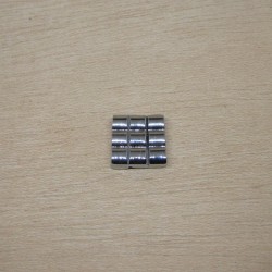 Cierre mediacaña imán 3x4mm cromado