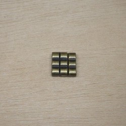 Cierre mediacaña imán 3x4mm oro viejo