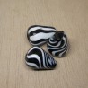 Gota  cristal blanco negro
